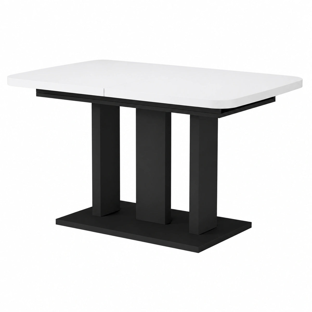Esstisch – 160 × 80 cm, ausziehbar, Schwarz - zorexan