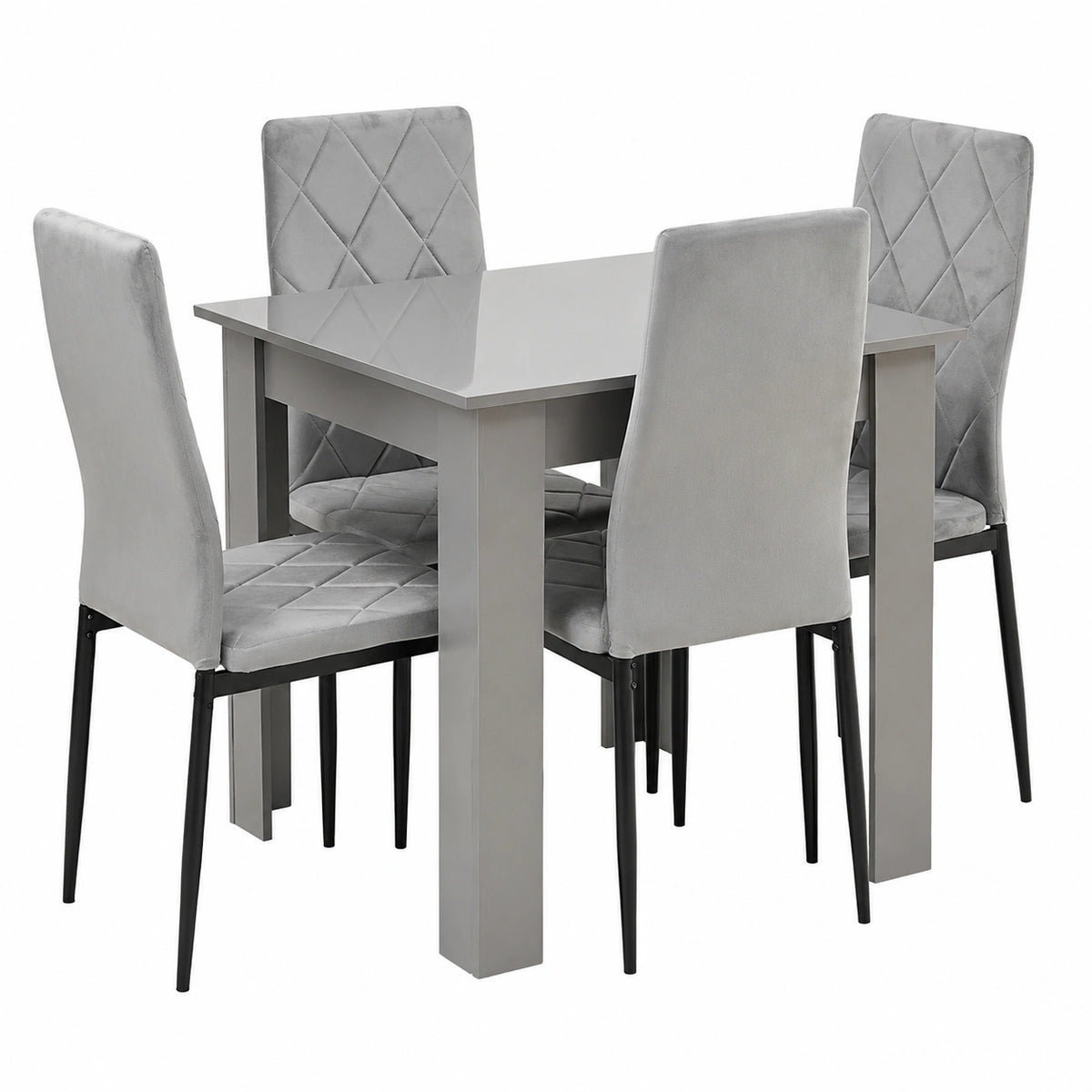 Esstisch – mit 4 Stühlen, 75 × 75 cm, für Esszimmer und Küche - zorexan