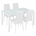 Essgruppe – moderner Stil, aus Kunstleder und Sicherheitsglas, für Küche - zorexan