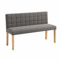 Sitzbank – 140 cm, aus Stoff, Grau, für Esszimmer, Küche und Wohnzimmer - zorexan