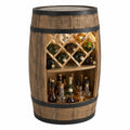 Weinregal – 80 cm, mit LED-Beleuchtung, Dunkelbraun - zorexan