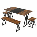 Esstisch – 5er-Set, 139 × 80 cm, Industriestil, aus Holz, für Küche - zorexan