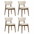 Esszimmerstuhl – 4er-Set, moderner Stil, gepolstert, mit Rückenlehne, für Küche - zorexan