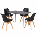Esstisch – mit 4 Stühlen, 110 cm, rechteckige Form, für Esszimmer, Küche und Wohnzimmer - zorexan