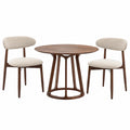 Stuhl – 2er-Set, moderner Stil, gepolstert, mit Rückenlehne, aus Stoff, Beige, für Esszimmer und Küche - zorexan